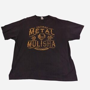 Black and yellow‎ Anti-Fa Metal Mulisha T-shirt